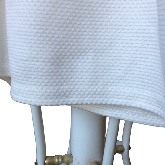 Pretty little things white fitted dress size 6 waffle knit textured mini length - Picture 7 of 9